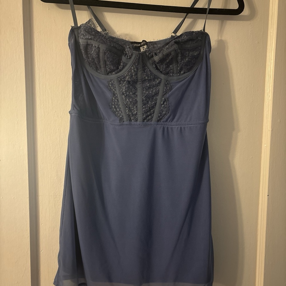 Blue corset dress